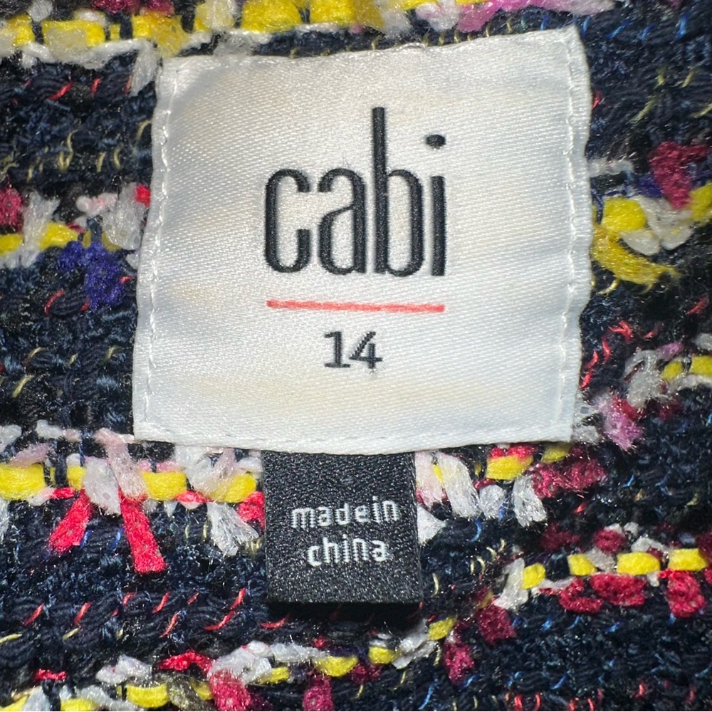 CABI Headline Topper Tweed Multicolor Stripe Coat‎ size 14 - Picture 8 of 10